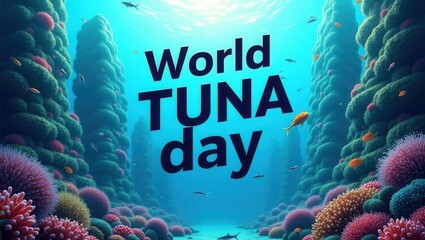 Celebrate world tuna day underwater life exploration coral reef ecosystem vibrant marine habitat