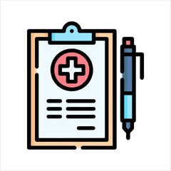 medical clipboard vector illustration