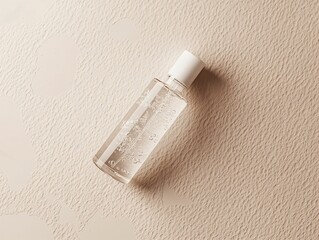 Naklejka premium Clear Bottle on Beige
