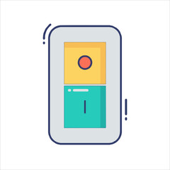 green switch on white background