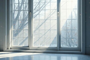 Subtle grey and white windowpane check, infinitely repeatable, simple, modern