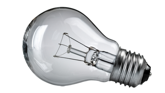 Brilliant Incandescent Light Bulb Close up Studio Shot Energy Efficiency Lighting Design Illumination