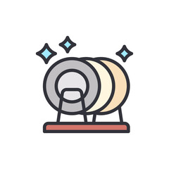 Dishwasher colored icons, minimalist vector illustration ,simple transparent graphic element .Isolated on white background