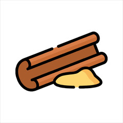 cinnamon sticks on a white background