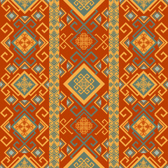 Geometric ethnic traditional pattern. Designed for silk print, decoration, wallpaper, textile.