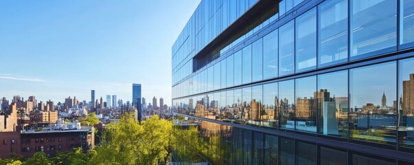 Modern building with city view.