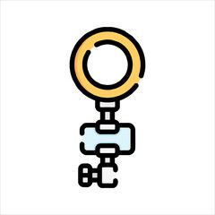 gold guy with magnifier