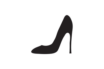 woman high heel icon, shoe high heel vector silhouette