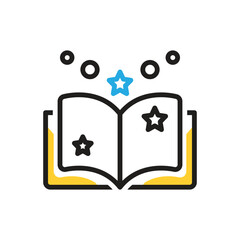 Multi color  icon for fiction
