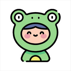 Obraz premium funny green monster