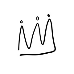 Hand drawing crown
