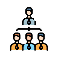 set of business people