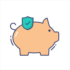 piggy bank vector illustration