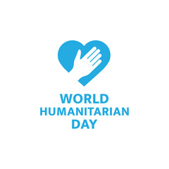 Obraz premium World humanitarian day logo design vector