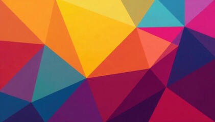 Fototapeta premium Geometric abstract shapes, vibrant color blocks , minimalist, illustration, art