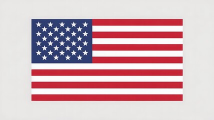 Obraz premium Patriotic American Flag Illustration With Red Stripes And White Stars On A Blue Field Symbolizing United States Of America And National Pride