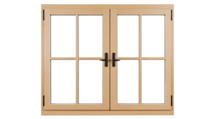 Wooden Double Hung Window Isolated Architecture Frame Home Design