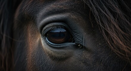 Horse Eye Close-up Detail Capturing Nature's Beauty