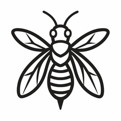 vector illustration of a bee