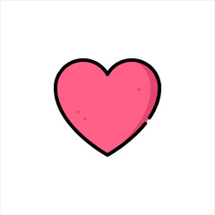 red heart on white background