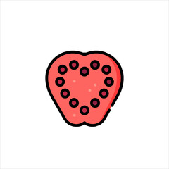 heart shaped red strawberry