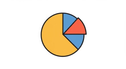 Colorful circular diagram depicting proportional data distribution with distinct sections