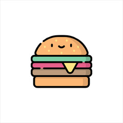 hamburger isolated on white