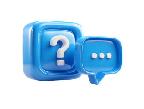 Question Mark and Speech Bubble Communication Icon Transparent PNG