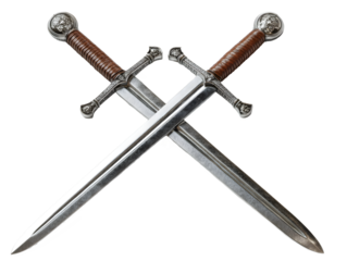 Crossed Medieval Swords Transparent PNG