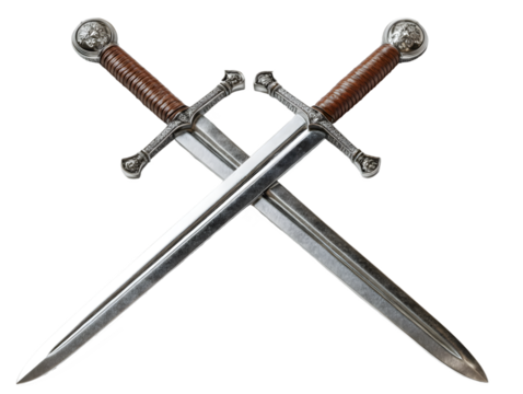 Crossed Medieval Swords Transparent PNG