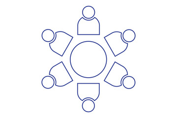 Meeting icon committee template sign and symbol.  Business group. 