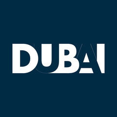 Creative Dubai Typography creative logo design, Duba