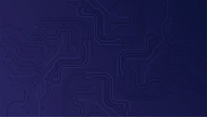 Dark Circuit Board Abstract Tech Background in Blue Tones