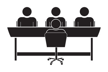 Meeting icon or Conference symbol modern. Vector Illustration.