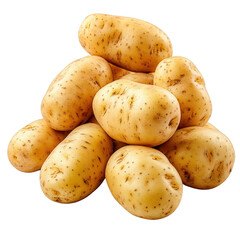 Heap of Fresh Raw Potatoes on Black Backdrop, Perfect for Cooking