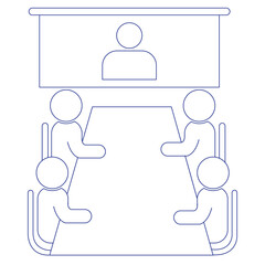 Meeting icon committee template sign and symbol.  Business group. 