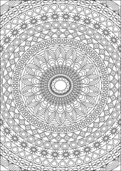 Adult Mandala Coloring Page Vector