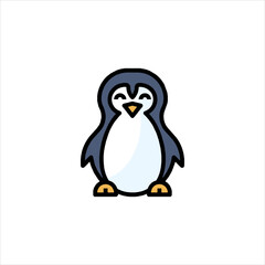 penguin on white background