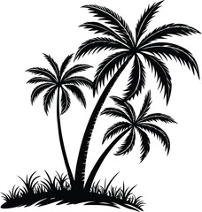 silhouette of palm tree