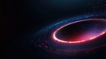 Abstract radial graph with glowing segments expanding, representing business metrics scaling up