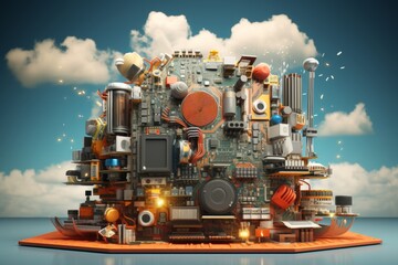 Professional computer repair services on a clean white background for optimal visibility