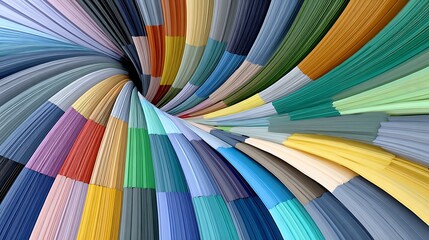 Obraz premium Abstract Colorful Swirling Lines Vibrant Hues Multicolored Pattern Background Texture