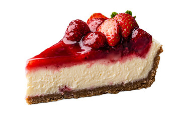 Delicious Strawberry Cheesecake Slice Sweet Dessert Treat Bakery Pastry Food Photography