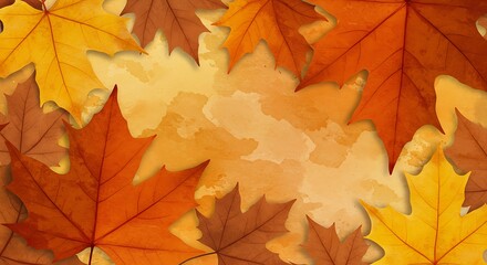 Fototapeta premium Autumn's Ember Hues AI Generated