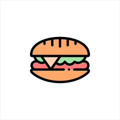 hamburger isolated on white