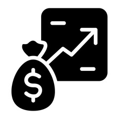 Financial increase Solid Icon