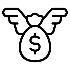 Financial freedom Line Icon