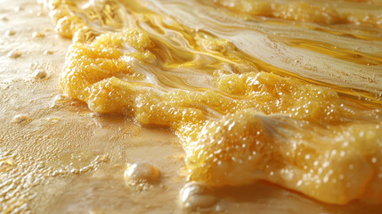 A mesmerizing 3D rendered abstract background showcases fluid yellow motion in a realistic 4K side angle view, creating a stunning visual experience for viewers.