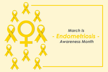 Vector Design Endometriosis Awareness Day – March 1.