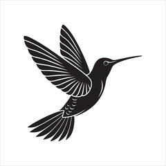 Minimalist Hummingbird Silhouette